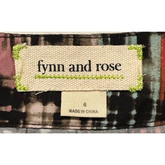 Fynn and Rose Anthropologie Multi-Colored Skirt with Side Zip and Pockets size 6 - Picture 3 of 8